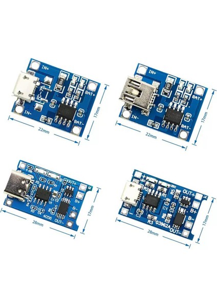 5 Adet 5 V 1A 18650 TP4056 Lityum Pil Şarj Cihazı Modülü Koruma Çift Fonksiyonlu 1A Li-Ion Şarj Kartı (Yurt Dışından)