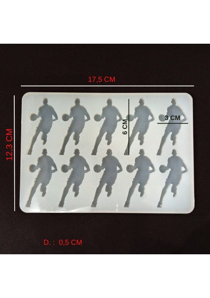 Epoksi Reçine Silikon Kalıp Çoklu Basketbolcu Figür Anahtarlık Magnet Kalıbı 1. Kalite HB15575-0007 fiyatları
