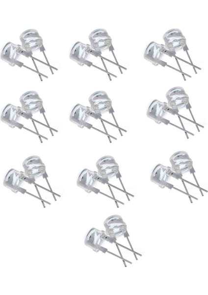 20 Adet F8 8mm Hasır Şapka LED Yayan Diyot Mikro Gösterge Beyaz Kırmızı Yeşil Mavi Sarı Turuncu Uv Rgb Yanıp Sönen 0.5W Dıy Ampul (Yurt Dışından)