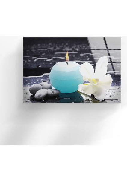 Zen Spa Taşları Cam Duvar Tablosu