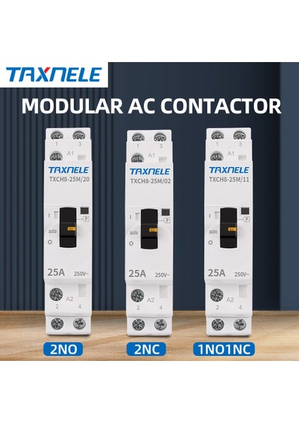 【ayak Koltuk】din Ray Montajlı Ev Modüler Ac Kontaktör Akıllı Ev Ev Otel Için AC220V 2p 16A 20A 25A 2nc 2no 1NO1NC 50/60Hz (Yurt Dışından)