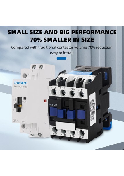 【ayak Koltuk】din Ray Montajlı Ev Modüler Ac Kontaktör Akıllı Ev Ev Otel Için AC220V 2p 16A 20A 25A 2nc 2no 1NO1NC 50/60Hz (Yurt Dışından)