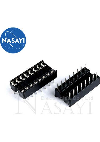 10 Adet Ic Soket Entegre Blok In-Line Dıp Tek Çipli Mikrobilgisayar Çipi Düz Ayak Tabanı Alt 16P Dar (Yurt Dışından)