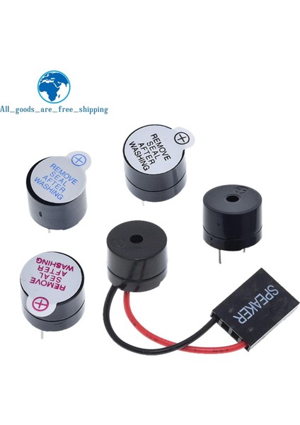10 Adet 3V 5V 12V Aktif Buzzer Manyetik Uzun Sürekli Bip Sesi 12*9.5mm Yeni ve Orijinal Arduino Mini Fiş Hoparlör (Yurt Dışından)