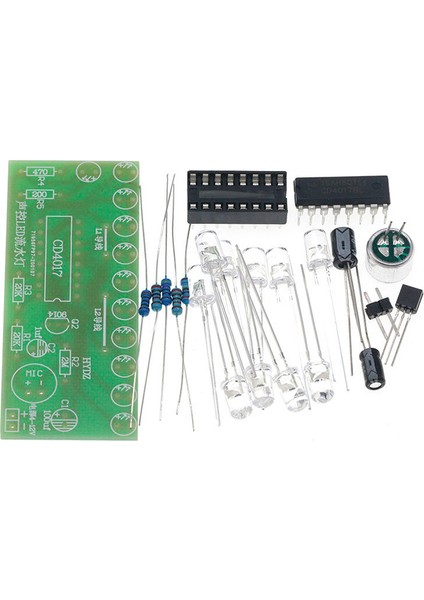Sesle Etkinleştirilen LED Su Işık Kiti CD4017 Fener Kontrolü Eğlenceli Elektronik Üretim Öğretim Eğitimi Diy Elektronik Kit Modülü (Yurt Dışından)