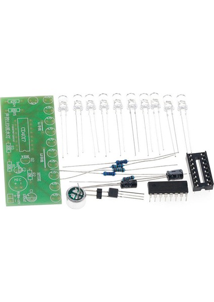 Sesle Etkinleştirilen LED Su Işık Kiti CD4017 Fener Kontrolü Eğlenceli Elektronik Üretim Öğretim Eğitimi Diy Elektronik Kit Modülü (Yurt Dışından)