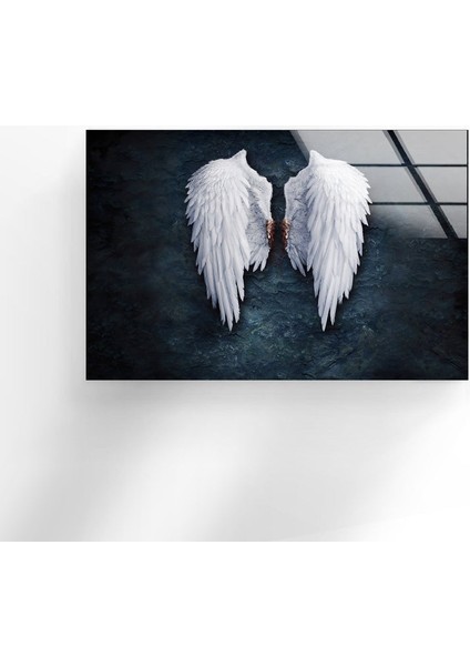 Melek Kanatları Cam Duvar Tablosu modelleri