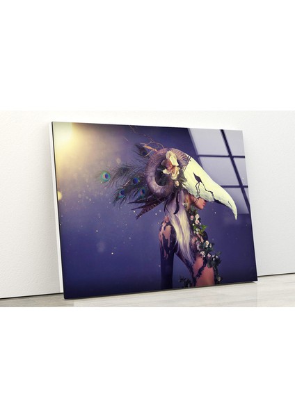 Soyut Kadın Temperli Cam Duvar Tablosu modelleri