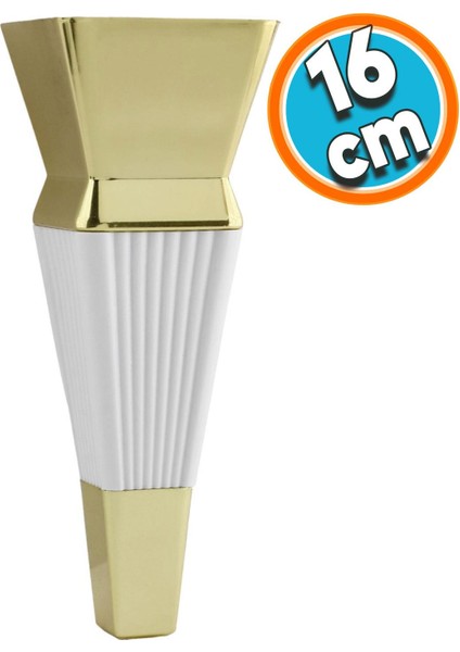 Mobilya Oturma Grubu Çekyat Kanepe Sehpa Tv Ünitesi Koltuk Ayağı 16 cm Beyaz Gold Baza Ayak