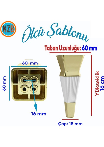 Mobilya Oturma Grubu Çekyat Kanepe Sehpa Tv Ünitesi Koltuk Ayağı 16 cm Beyaz Gold Baza Ayak fiyatları