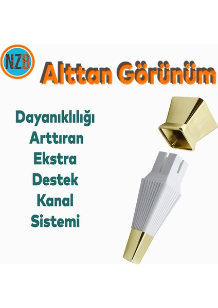 Mobilya Oturma Grubu Çekyat Kanepe Sehpa Tv Ünitesi Koltuk Ayağı 16 cm Beyaz Gold Baza Ayak modelleri