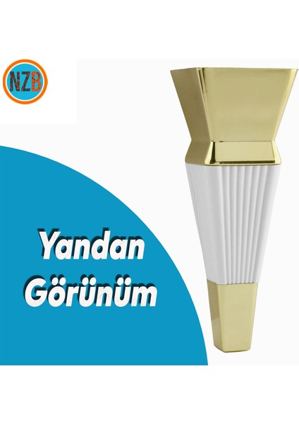 Mobilya Oturma Grubu Çekyat Kanepe Sehpa Tv Ünitesi Koltuk Ayağı 16 cm Beyaz Gold Baza Ayak fırsatları
