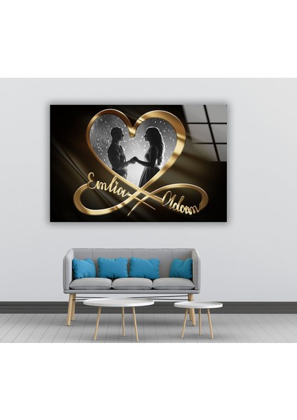Sevgililer Günü Temperli Cam Duvar Tablosu fiyatları