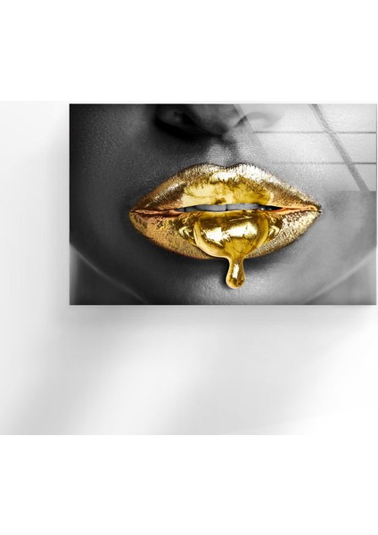 Altın Dudak Temperli Cam Duvar Tablosu fiyatları