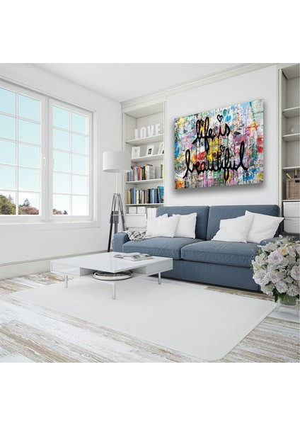 Grafiti Temperli Cam Duvar Tablosu indirimleri