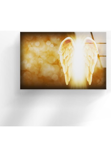 Melek Kanatları Temperli Cam Duvar Tablosu