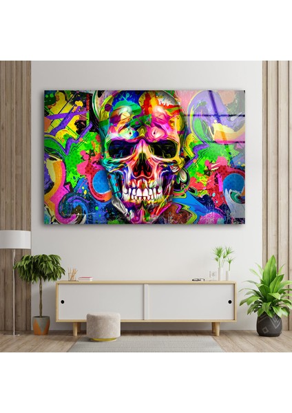 Renkli Kurukafa Temperli Cam Duvar Tablosu fırsatları