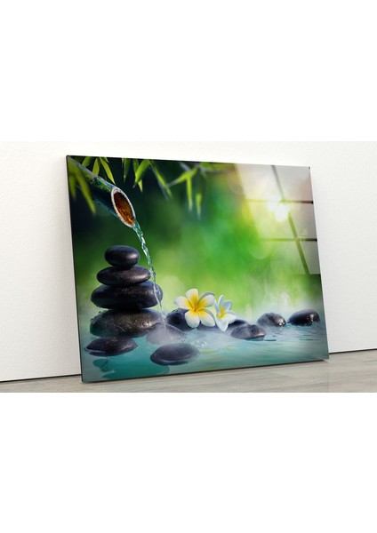 Zen Spa Taşları Temperli Cam Duvar Tablosu
