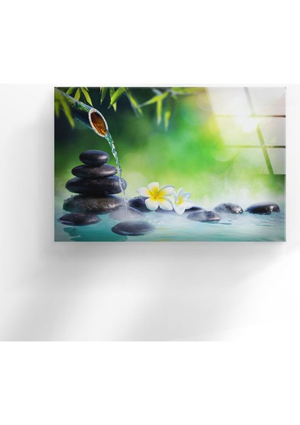 Zen Spa Taşları Temperli Cam Duvar Tablosu