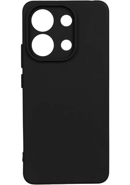 Case 4u Xiaomi Redmi Note 13 4g Kılıf Kamera Korumalı Mat Renkli Yumuşak Kalın Sağlam Silikon Kılıf Biye Siyah