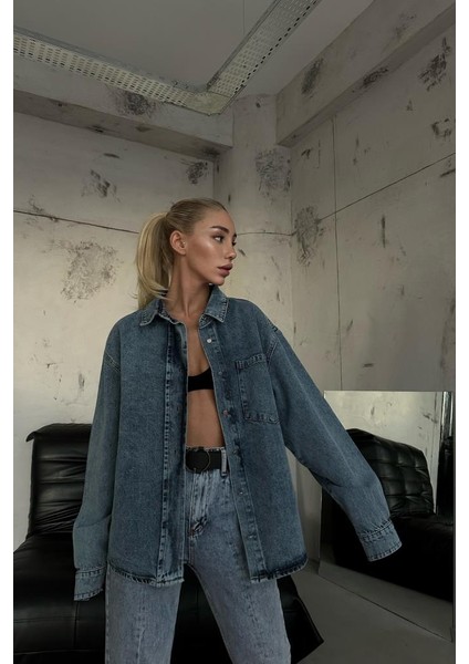 Oversize Denim Gömlek