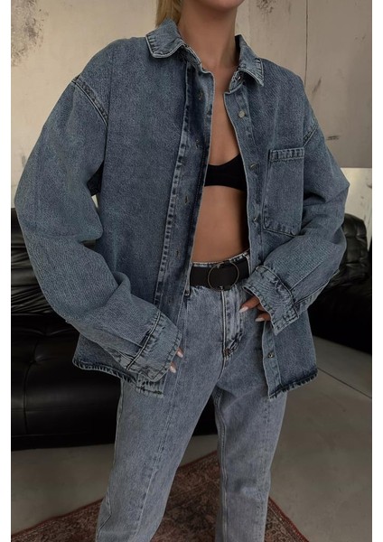 Oversize Denim Gömlek