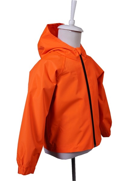 Turuncu Kapüşonlu Su Geçirmez Çocuk Yağmurluk fiyatları
