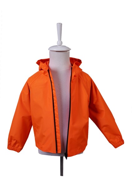 Turuncu Kapüşonlu Su Geçirmez Çocuk Yağmurluk modelleri