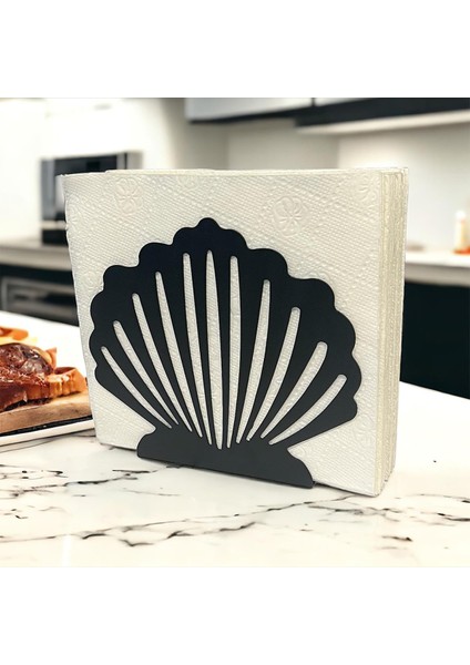 Istiridye Temalı Siyah Metal Peçetelik fırsatları