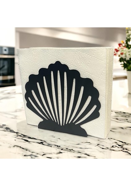 Istiridye Temalı Siyah Metal Peçetelik indirimleri