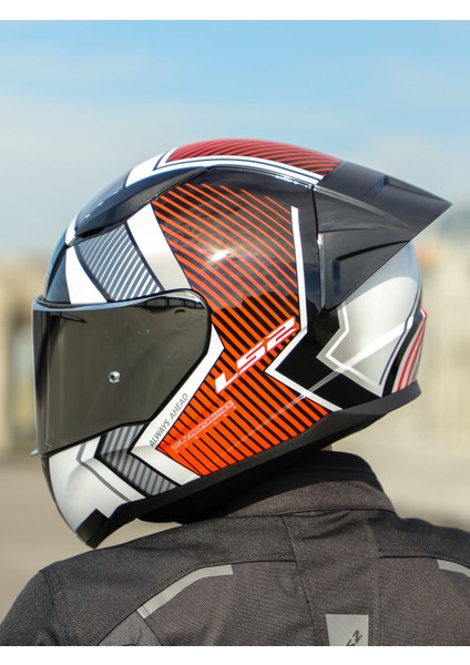 Rapıd 2 Race Extra Beyaz-Kırmızı Kask