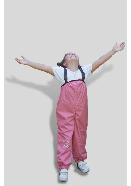 Askılı Pembe Su Geçirmez Tulum
