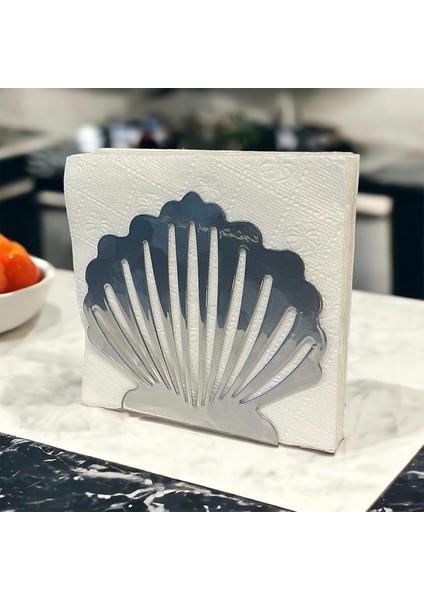 Istiridye Temalı Gümüş Metal Peçetelik modelleri