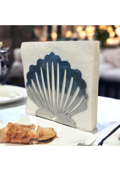 Istiridye Temalı Gümüş Metal Peçetelik fırsatları