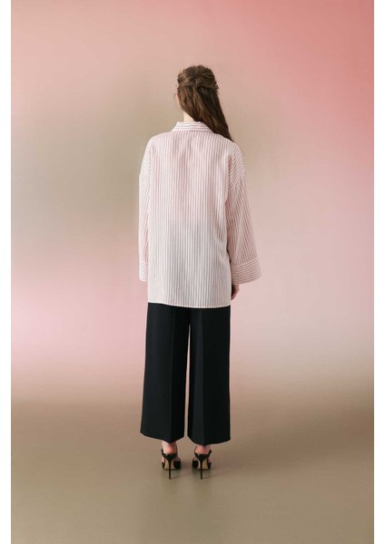 Yakası Fularlı Çizgili Tunik Standart Renk Y2413528_089 fiyatları