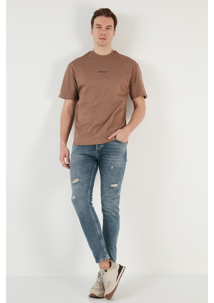 Pamuklu Relaxed Fit Sıfır Yaka T Shirt Erkek T Shirt 5902702 modelleri