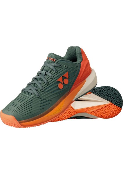 Eclipsion 5 Toprak Kort Tenis Ayakkabısı Erkekler İçin Yuvarlak Tabanlı Yeşil fırsatları