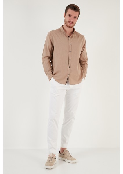 Regular Fit Düğmeli Yaka % 100 Pamuk Gömlek Erkek Gömlek Cf20S111871 indirimleri