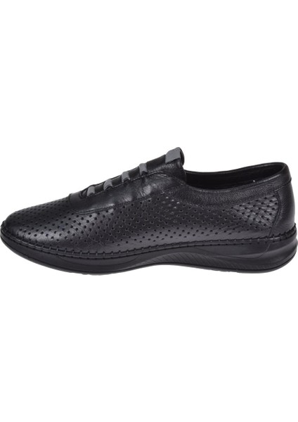 Hakiki Deri Delikli Comfort Kadın Ayakkabı VOY-9549 SİYAH modelleri