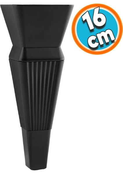 Mobilya Oturma Grubu Kanepe Sehpa Tv Ünitesi Koltuk Ayağı 16 cm Siyah Baza Ayak