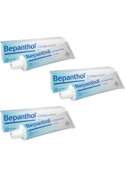 Bepanthol Cilt Bakım Kremi El ve Yüz Için 30 gr 3 Adet
