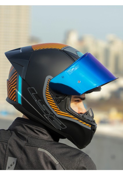 Rapıd 2 Race Extra Mat Gri-Neon Turuncu Kask