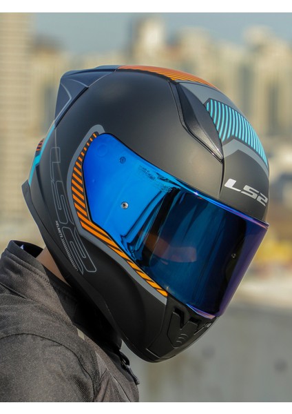 Rapıd 2 Race Extra Mat Gri-Neon Turuncu Kask