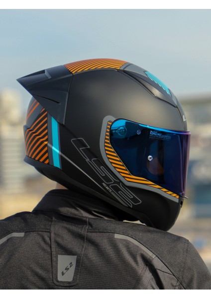 Rapıd 2 Race Extra Mat Gri-Neon Turuncu Kask