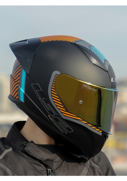 Rapıd 2 Race Extra Mat Gri-Neon Turuncu Kask