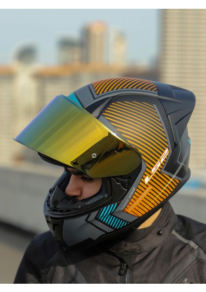 Rapıd 2 Race Extra Mat Gri-Neon Turuncu Kask modelleri