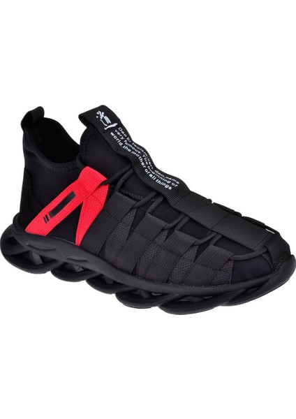 Esnek Hafif Erkek Spor Ayakkabı Sneaker GJ-540 Siyah