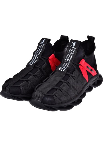 Esnek Hafif Erkek Spor Ayakkabı Sneaker GJ-540 Siyah