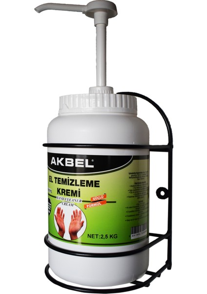 Endüstriyel El Temizleme Kremi 2,5 kg Askı Aparatı ve Pompa Aparatlı