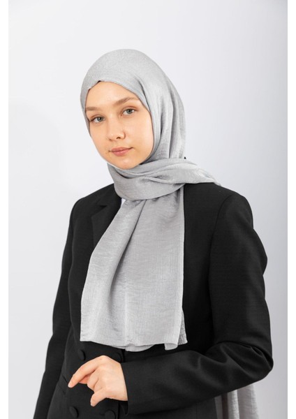 Şal Saten Kırınkıl Gümüş Grisi modelleri